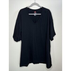 Hanes Black VNECK TSHIRT Men’s 5XLT